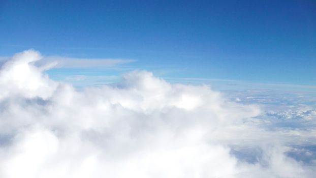 Beautiful white clouds in the blue sky