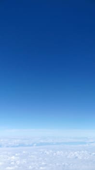 Nice natural clouds in the blue sky from aerial view