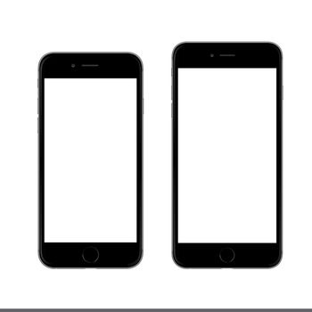 Dark grey black Apple iPhone 6s Plus mockup template