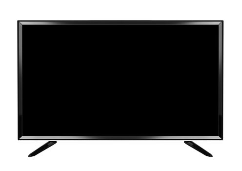 isolated OLED flat smart TV on white background