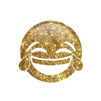 The emoji gradient laugh face and crying tear icon