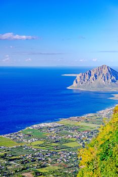 Aerial view on Sicilian valley