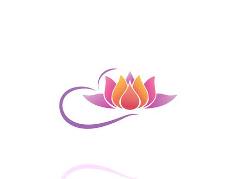 very beautiful lotus purple flower for meditation - 3d rendering