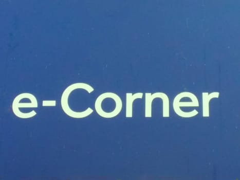 e corner sign and symbol