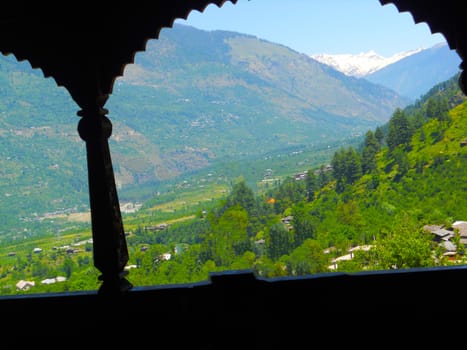 view from a manali palace