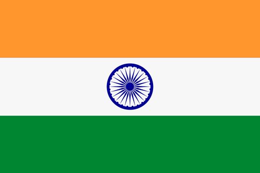 An India flag background flag illustration saffron white green Ashoka Chakra blue wheel