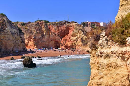 Cliffs at Pinhao Beach in Lagos, Portugal
