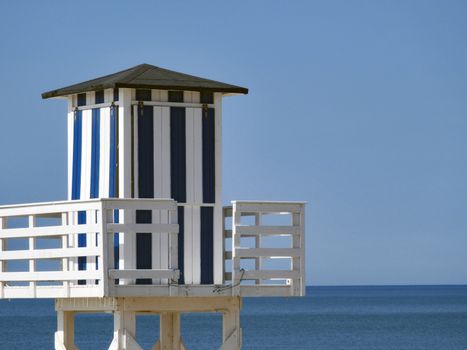 lifeguard house on a beach in Huelva