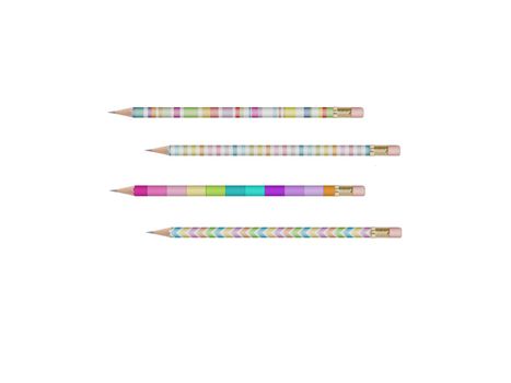 several very beautiful colors pencils on a white background - 3d rendering
