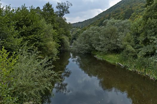 Part of the beautiful valley of Topolnitsa River through Sredna Gora Mountain, Bulgaria