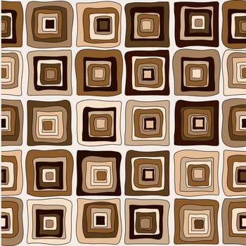 Seamless chocolate brown square pattern