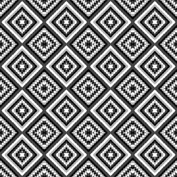 Black and white geometrical motifs seamless bakground