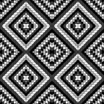 Black and white geometrical pattern