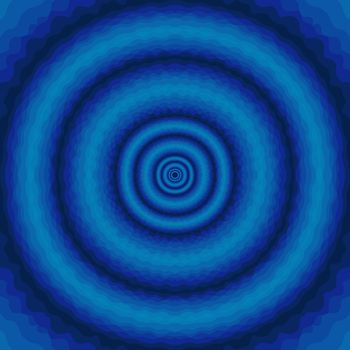 Abstract blue wavy background with concentric circles