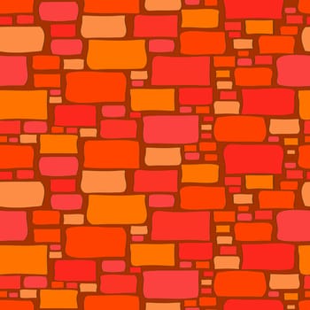 Seamless background of a cartoon brick wall