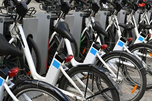 City bicycles in Madrid, Spain