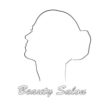 Minimalist logo design silhouette lines for Beauty salon