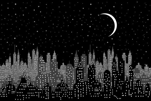 City skyline in the night