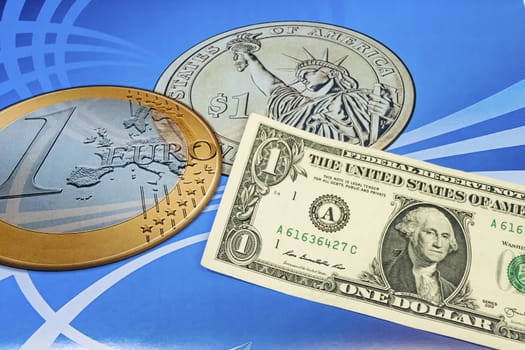 close up US dollar banknotes on background.