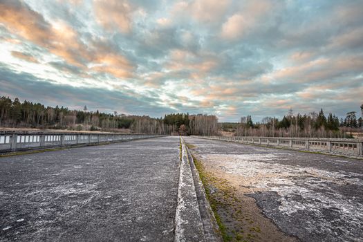 Photo of historical building of undone Hitler's bridge