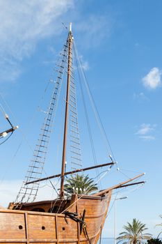 A Naval Museum in a reconstructed ship in Santa Cruz de La Palma. The museum, in a replica of one of Columbus's caravels.