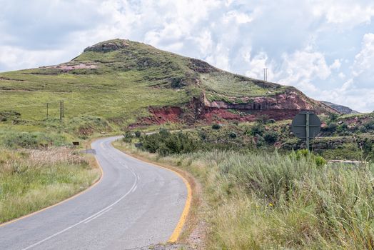 View on road R712 towards Rooidraai near Glen Reenen in Golden Gate