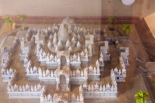maquette of castle in a thai buddhist temple in Bangkok, Thailand. The photo is taken on 25.12.19