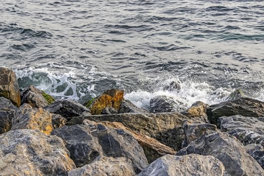 wavy sea view in nature for background and wallpaper