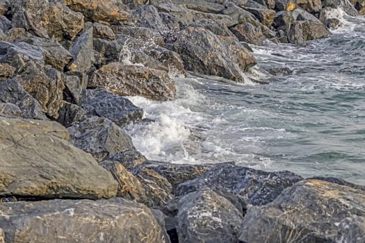 wavy sea view in nature for background and wallpaper