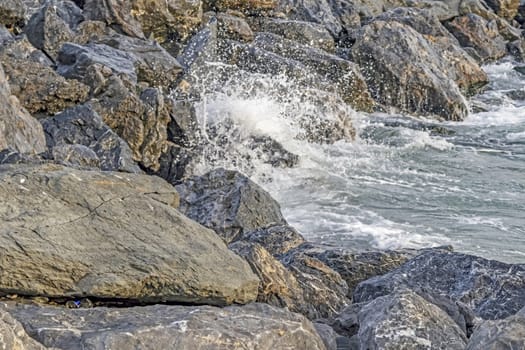 wavy sea view in nature for background and wallpaper