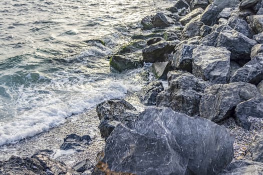 wavy sea view in nature for background and wallpaper