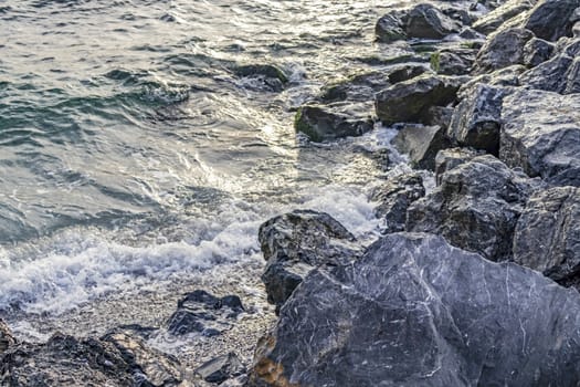 wavy sea view in nature for background and wallpaper