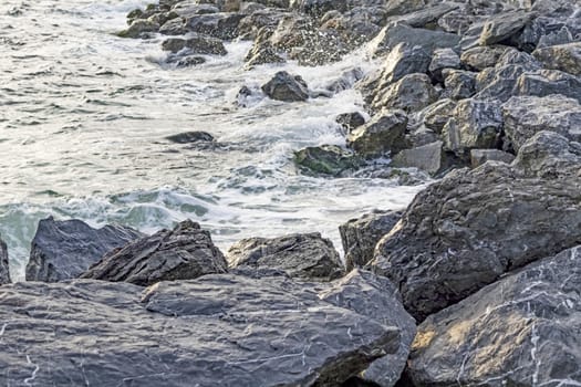 wavy sea view in nature for background and wallpaper