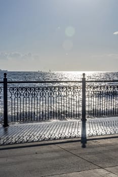 wavy sea view in nature for background and wallpaper