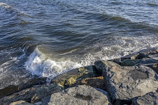 wavy sea view in nature for background and wallpaper