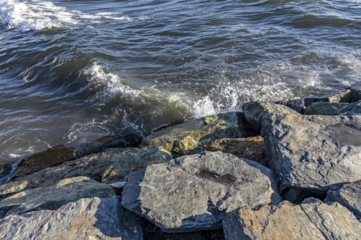 wavy sea view in nature for background and wallpaper