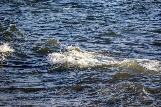 wavy sea view in nature for background and wallpaper