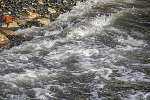 wavy sea view in nature for background and wallpaper