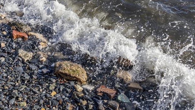 wavy sea view in nature for background and wallpaper