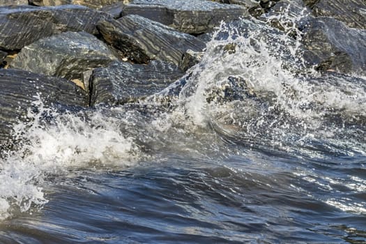 wavy sea view in nature for background and wallpaper