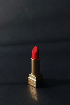 Red lipstick as premium beauty product, make-up and cosmetics branding