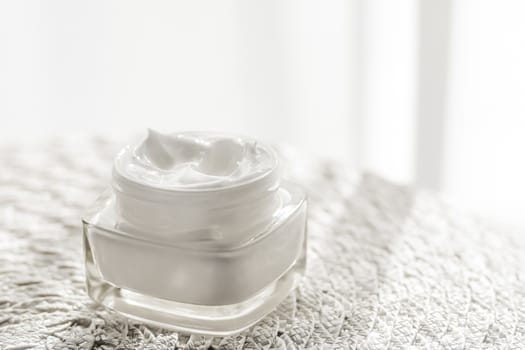 Face cream moisturizer in a jar, luxury skincare cosmetics and organic anti-aging product for health and beauty brand