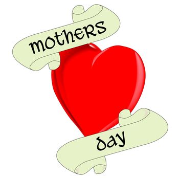 A tattoo style image of a mothers day heart