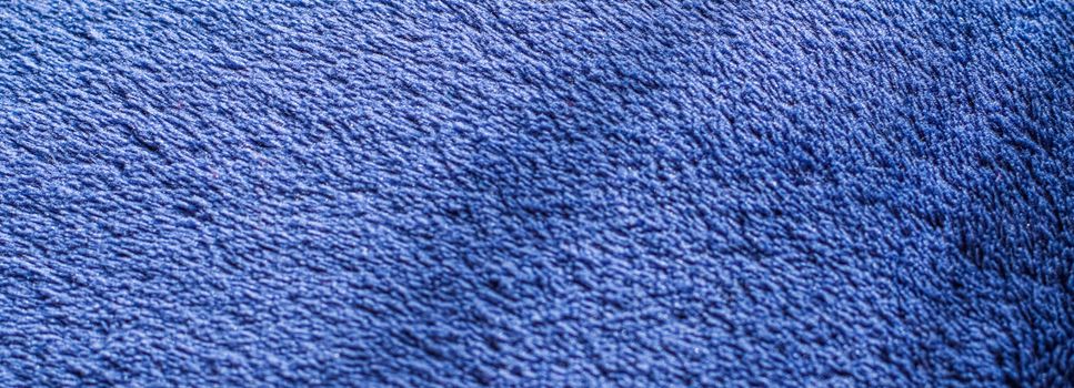 Premium blue fabric texture, decorative textile as background for interior design, close-up