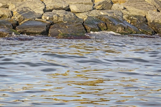 wavy sea view in nature for background and wallpaper