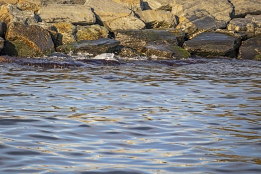 wavy sea view in nature for background and wallpaper