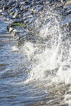 wavy sea view in nature for background and wallpaper