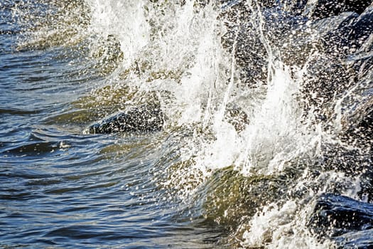wavy sea view in nature for background and wallpaper