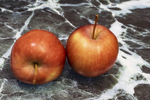 close up ready to eat apple fruit on background