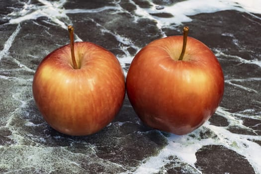 close up ready to eat apple fruit on background